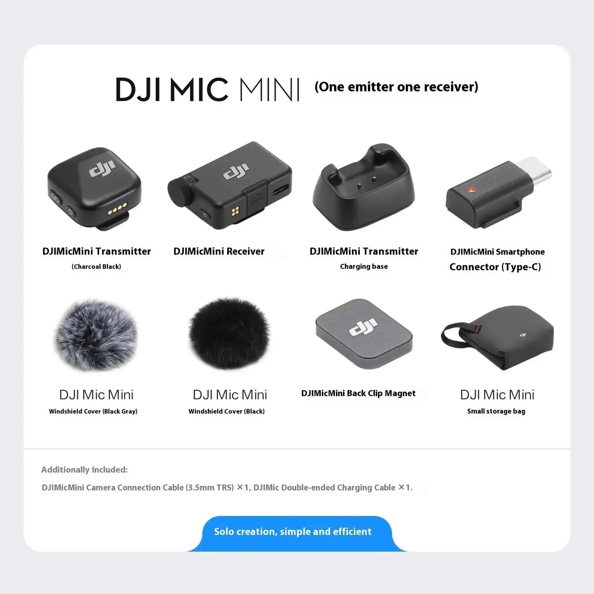 DJI Mic Mini(2TX+1 RX+Charging Case)