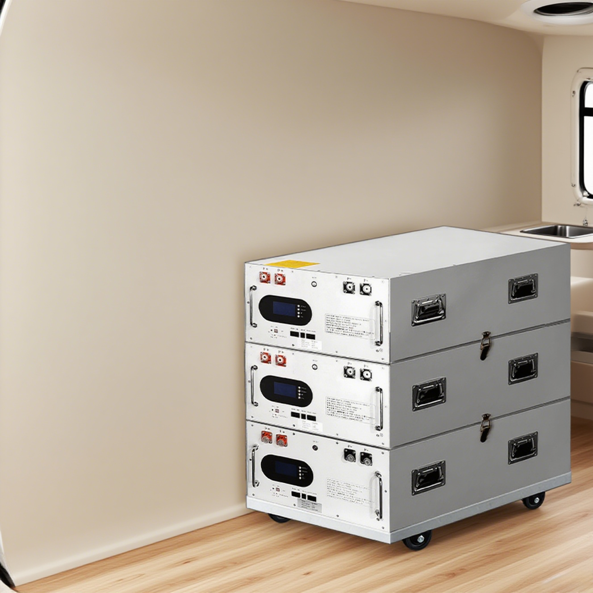 15 kwh solar energy battery 51.2 V 300 Ah, 10-year warranty, 8,000 cycles, AP surveillance, BMS protection