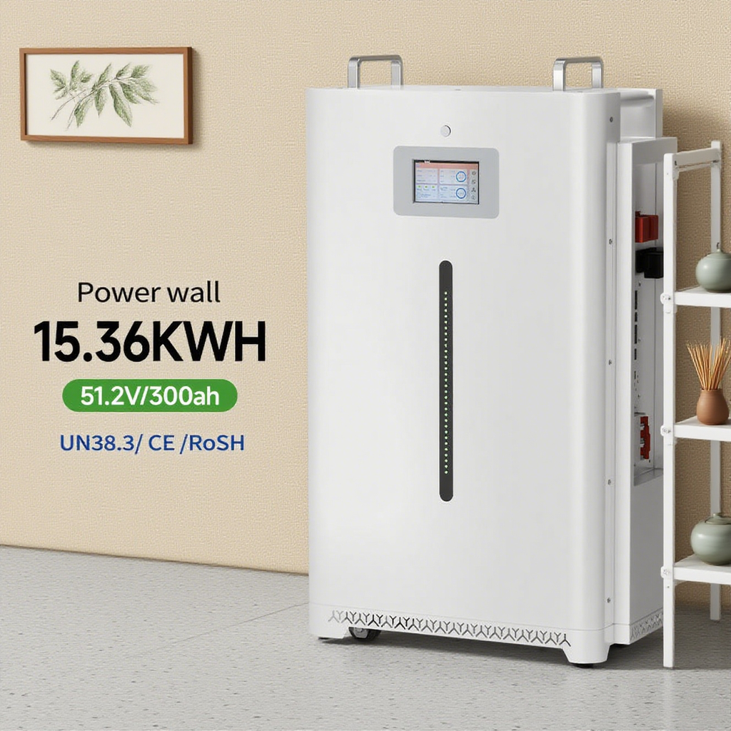 51.2V 320Ah Lithium phosphate walled solar energy storage system, 16kWh, 10-year warranty, 8,000+ cycle, AP surveillance