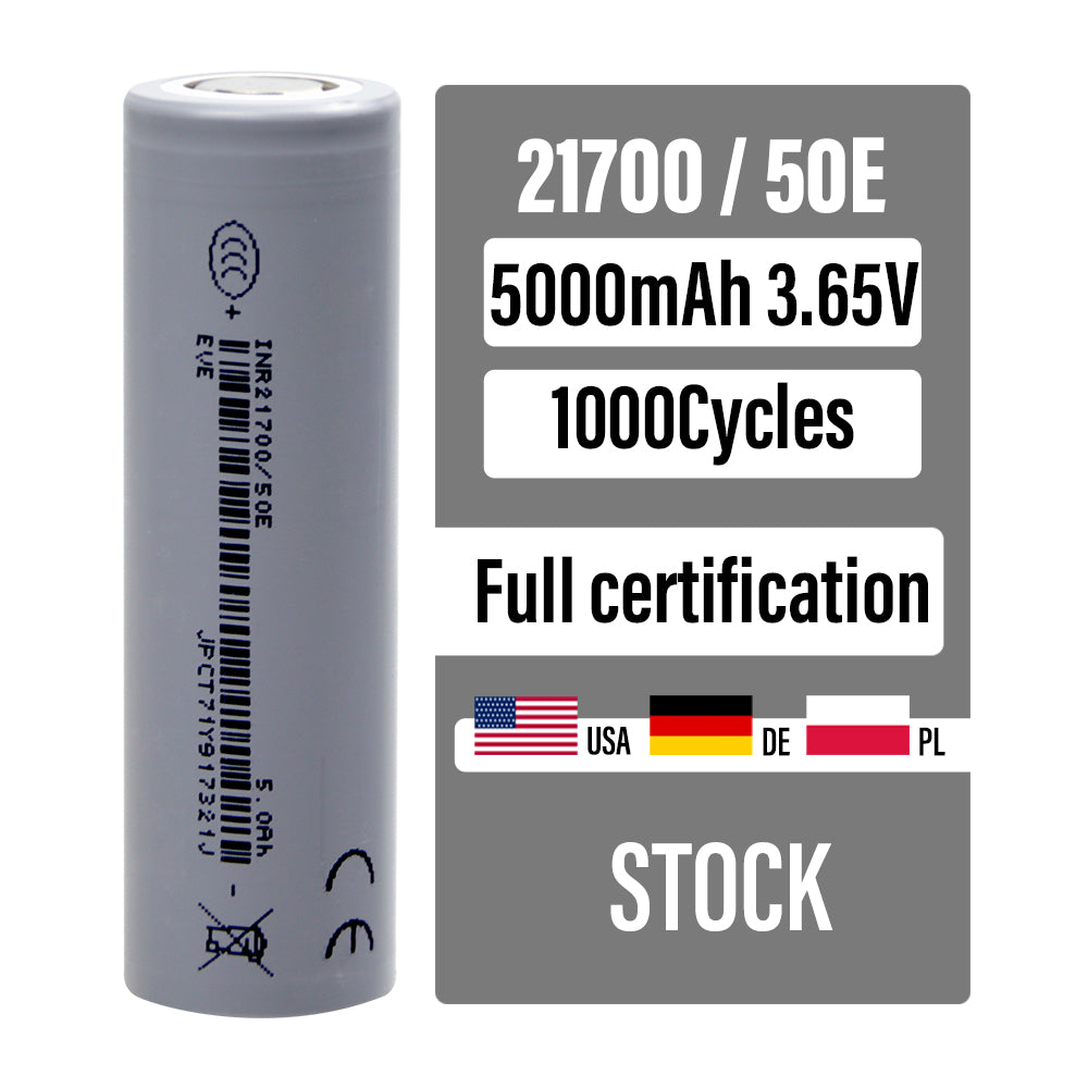 Customized Battery 21700 5000mah 5c Lithium Battery 5000mah Rechargeable 5000mah 21700 Battery
