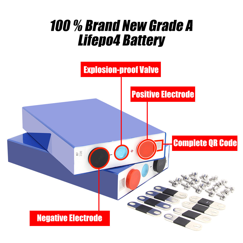 105Ah Lifepo4 Lfp 3.2v Cells Battery for Home Appliances Lithium Solar Battery 3.7V EV 105