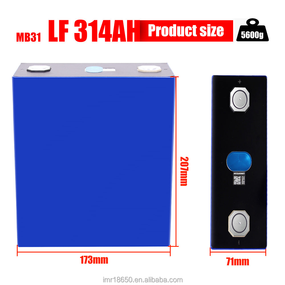 EU STOCK EVE MB31 Grade A+ Prismatic LiFePO4 Cell Rated Capacity 314Ah Lithium Ion Battery Pack 8000 Cycles 314Ah 330Ah