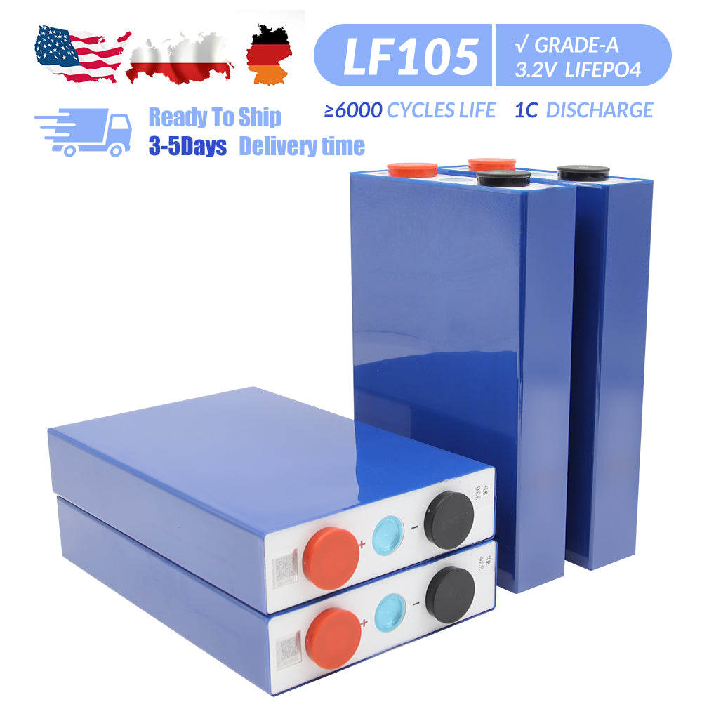 105Ah Lifepo4 Lfp 3.2v Cells Battery for Home Appliances Lithium Solar Battery 3.7V EV 105