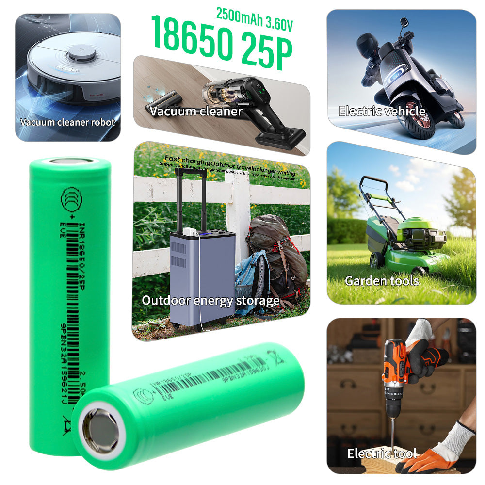 Original EVE 18650 Battery 2500mah 3.6V Li Ion Rechargeable Batteries for Flashlight Remote Control Toy