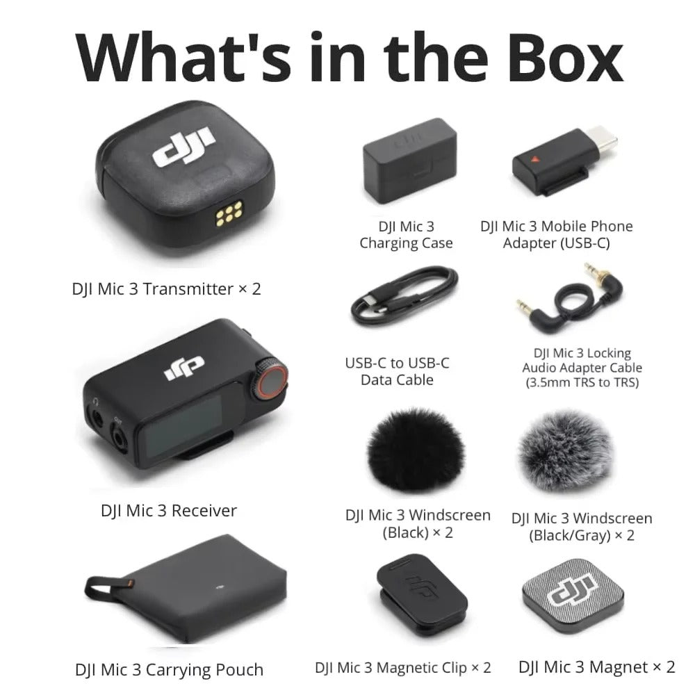 DJI Mic 3 (2TX+1 RX+Charging Case)